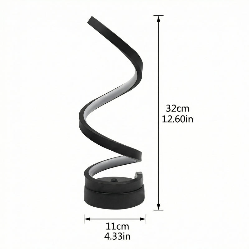 SpiralGlow | Stylish Modern USB Table Lamp with Dimmable Function
