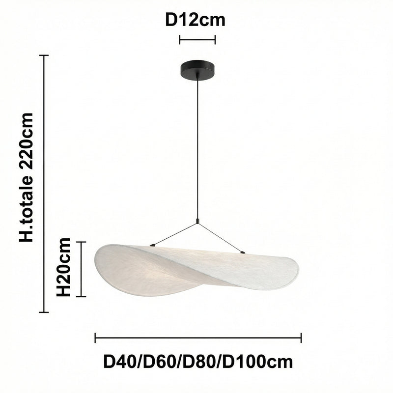 SilkAura | Elegant Minimalist Japandi Pendant Light Fixture