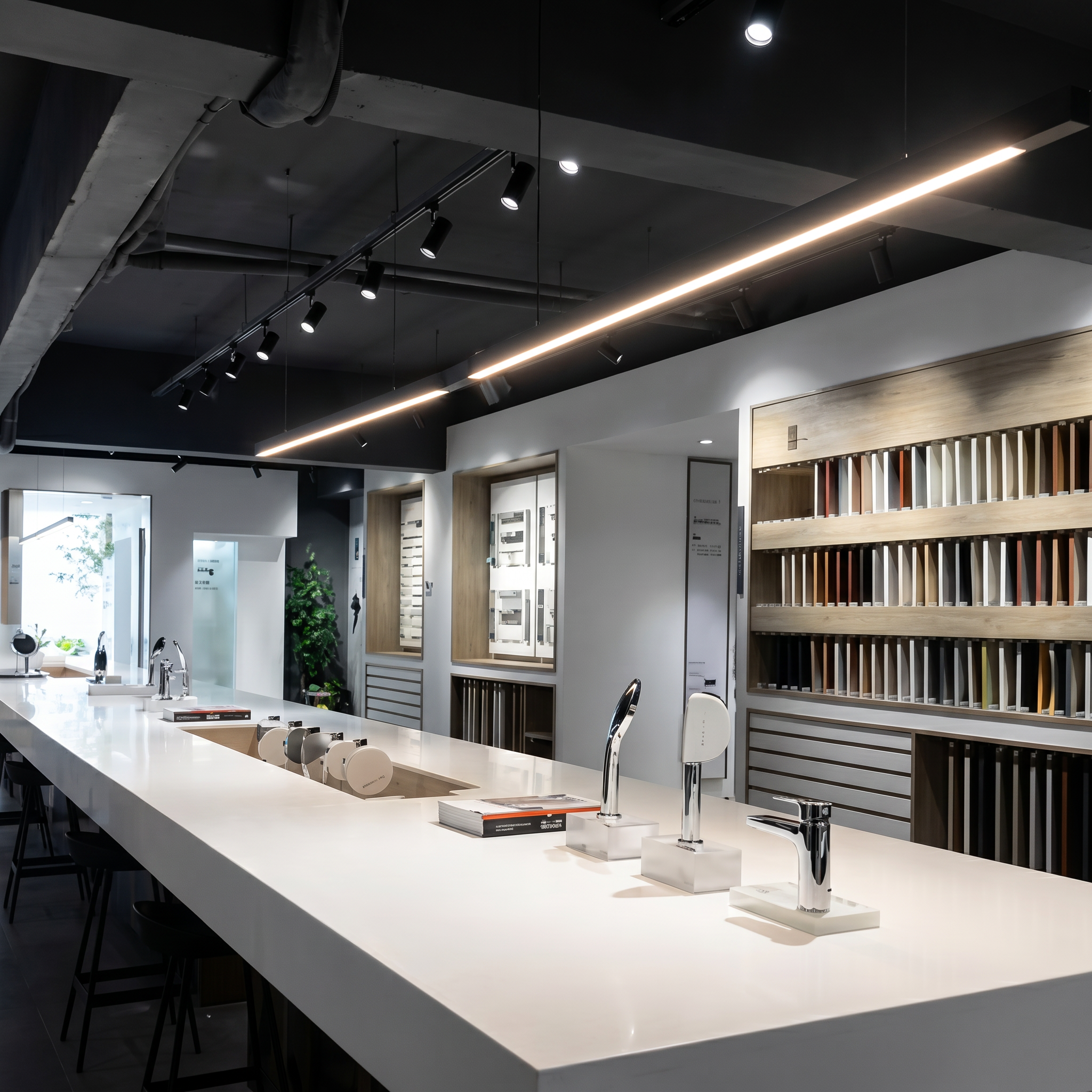 Modern Linear Wood Pendant Light | LED Ceiling Lamp for Kitchen Island & Dining Table