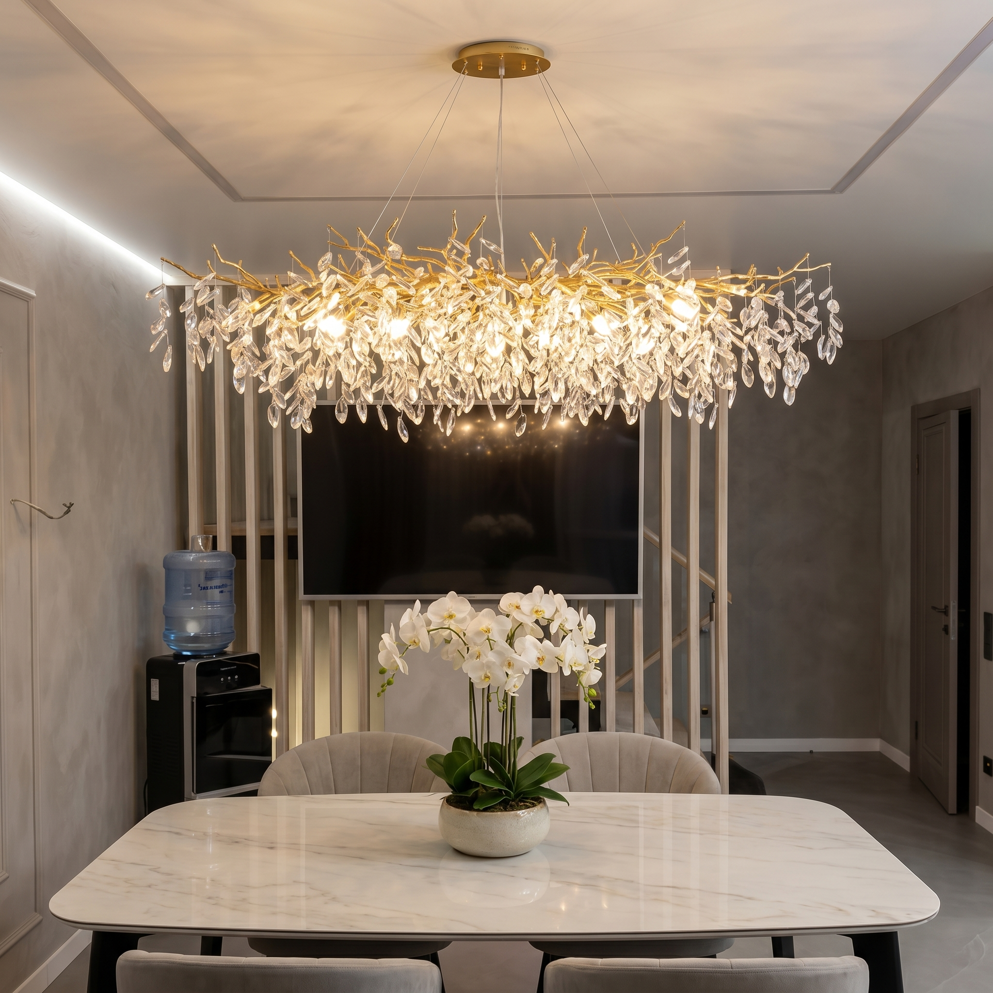 Luxury Crystal Chandelier | French Style Ceiling Light for Dining Room & Foyer