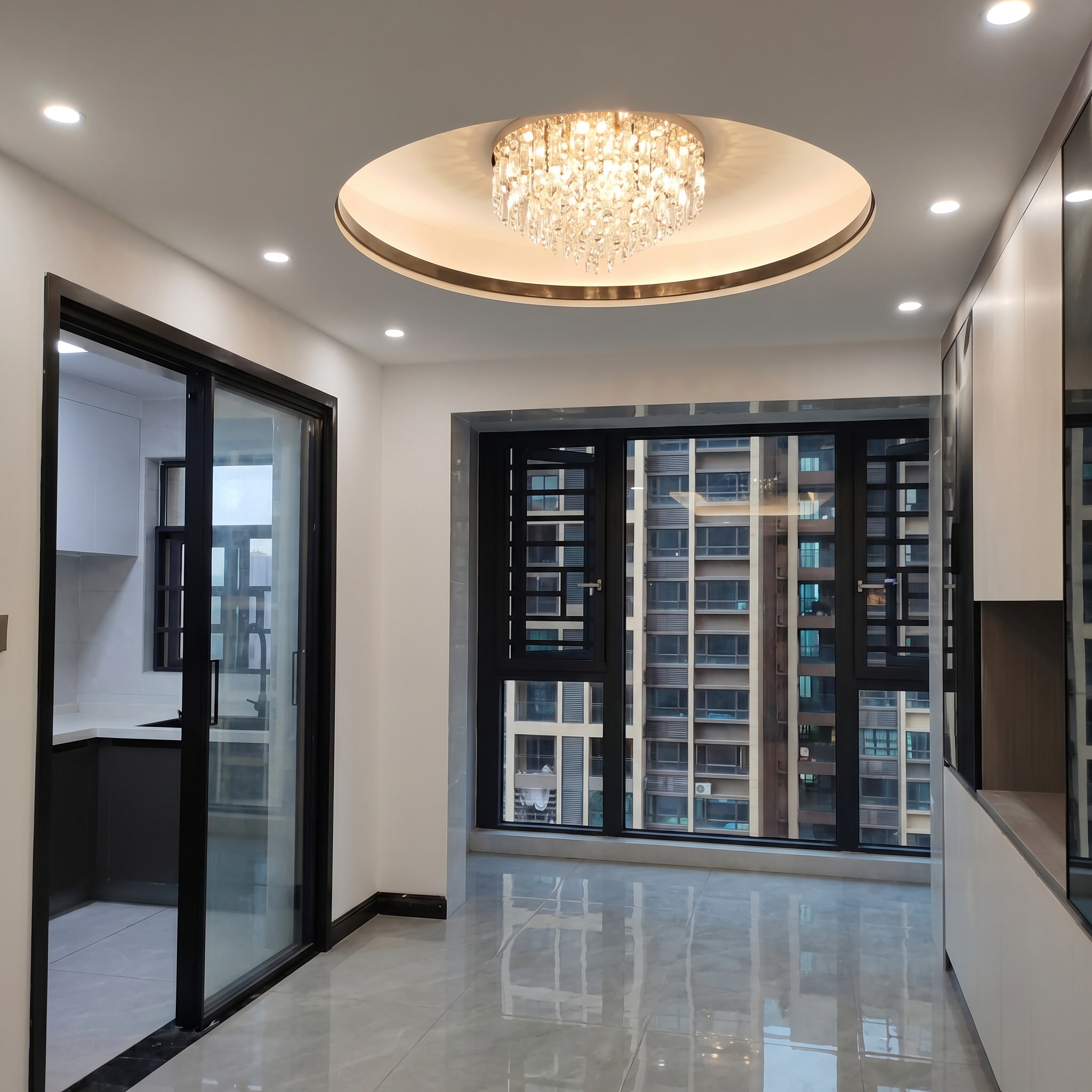 Luxury Crystal Flush Mount Chandelier – Ceiling Light for Bedroom, Hallway & Living Room