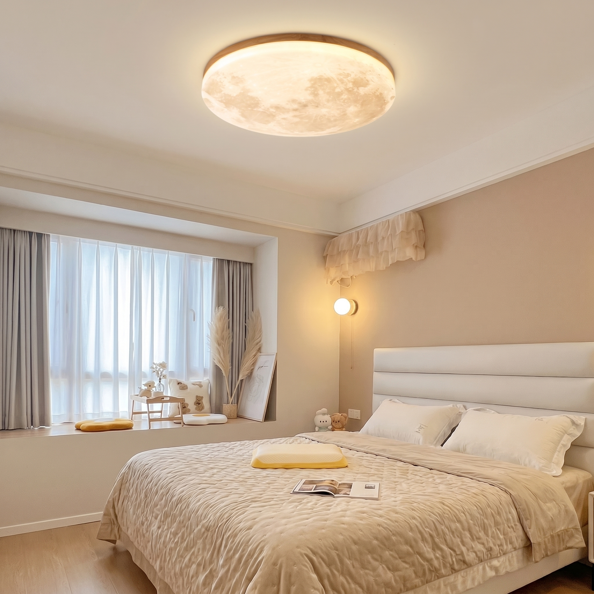 LunaGlow | Modern Dimmable LED Flush Mount Ceiling Light Fixture
