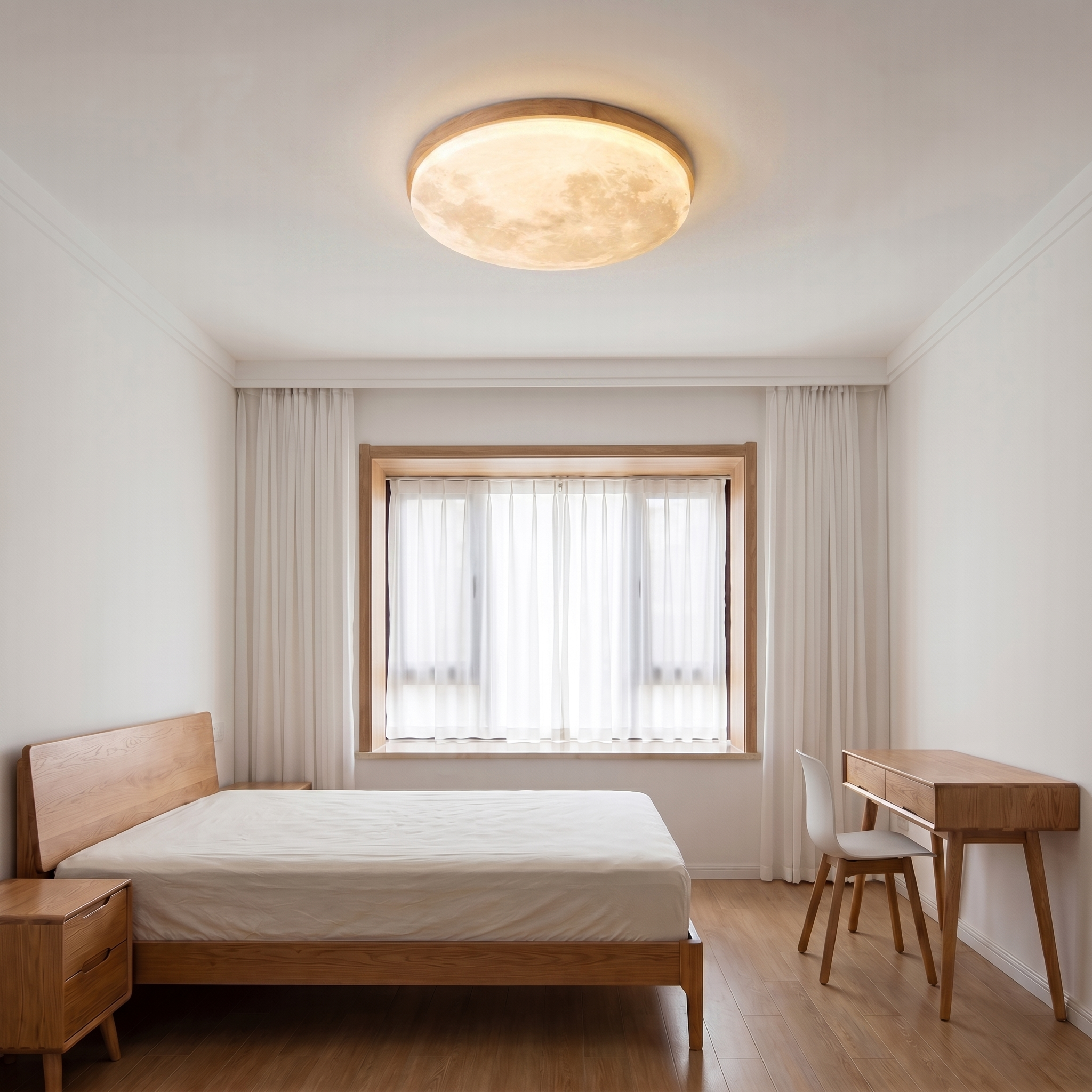 LunaGlow | Modern Dimmable LED Flush Mount Ceiling Light Fixture