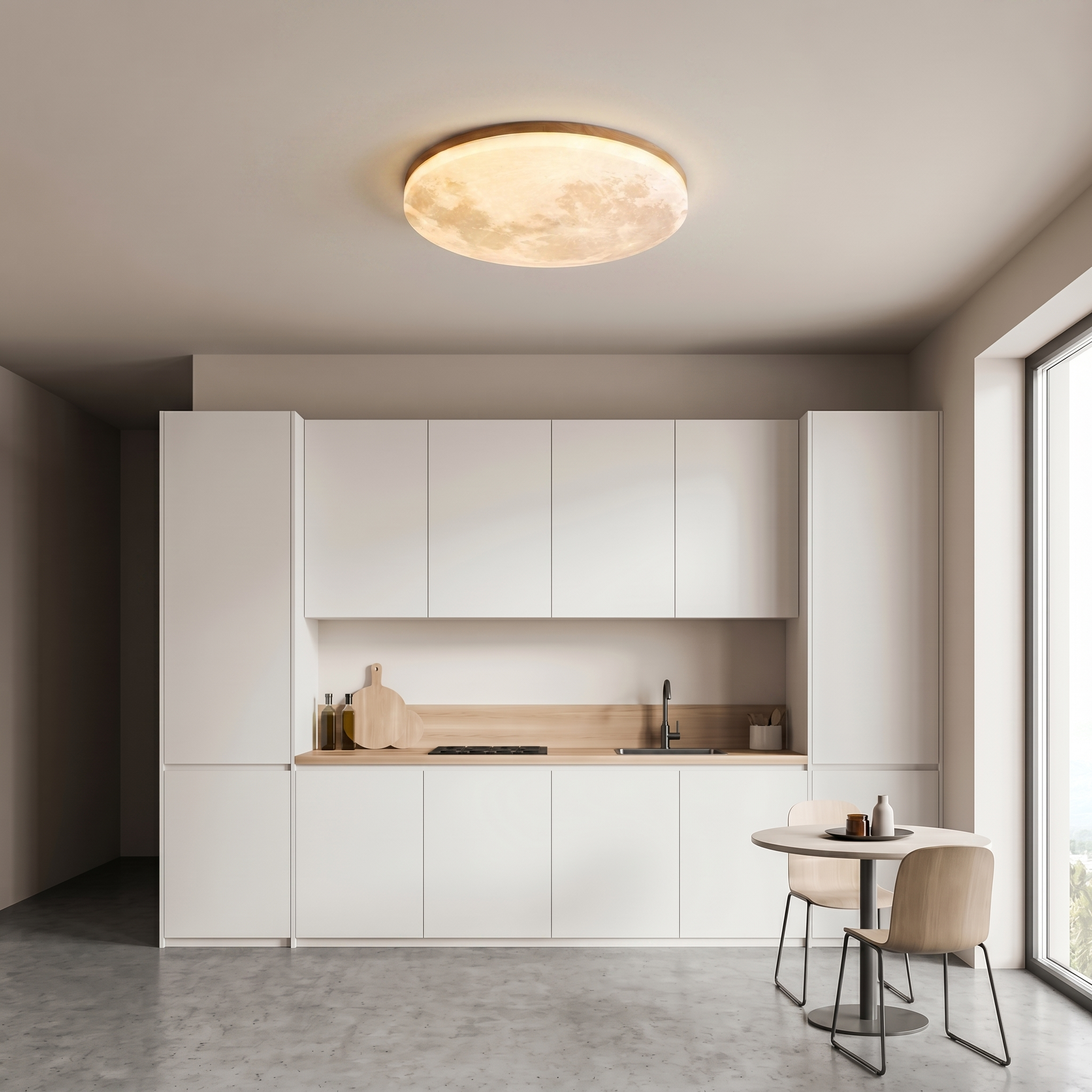 LunaGlow | Modern Dimmable LED Flush Mount Ceiling Light Fixture