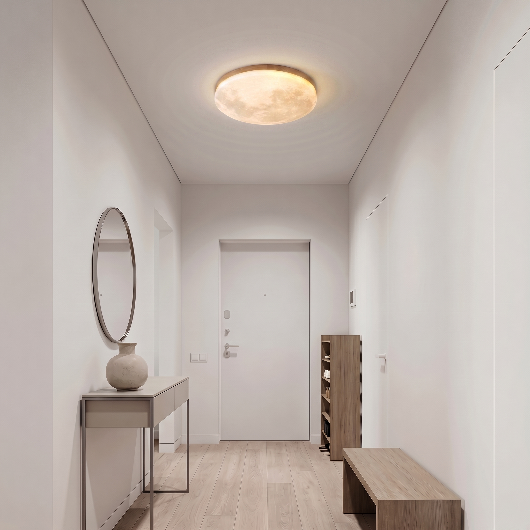 LunaGlow | Modern Dimmable LED Flush Mount Ceiling Light Fixture