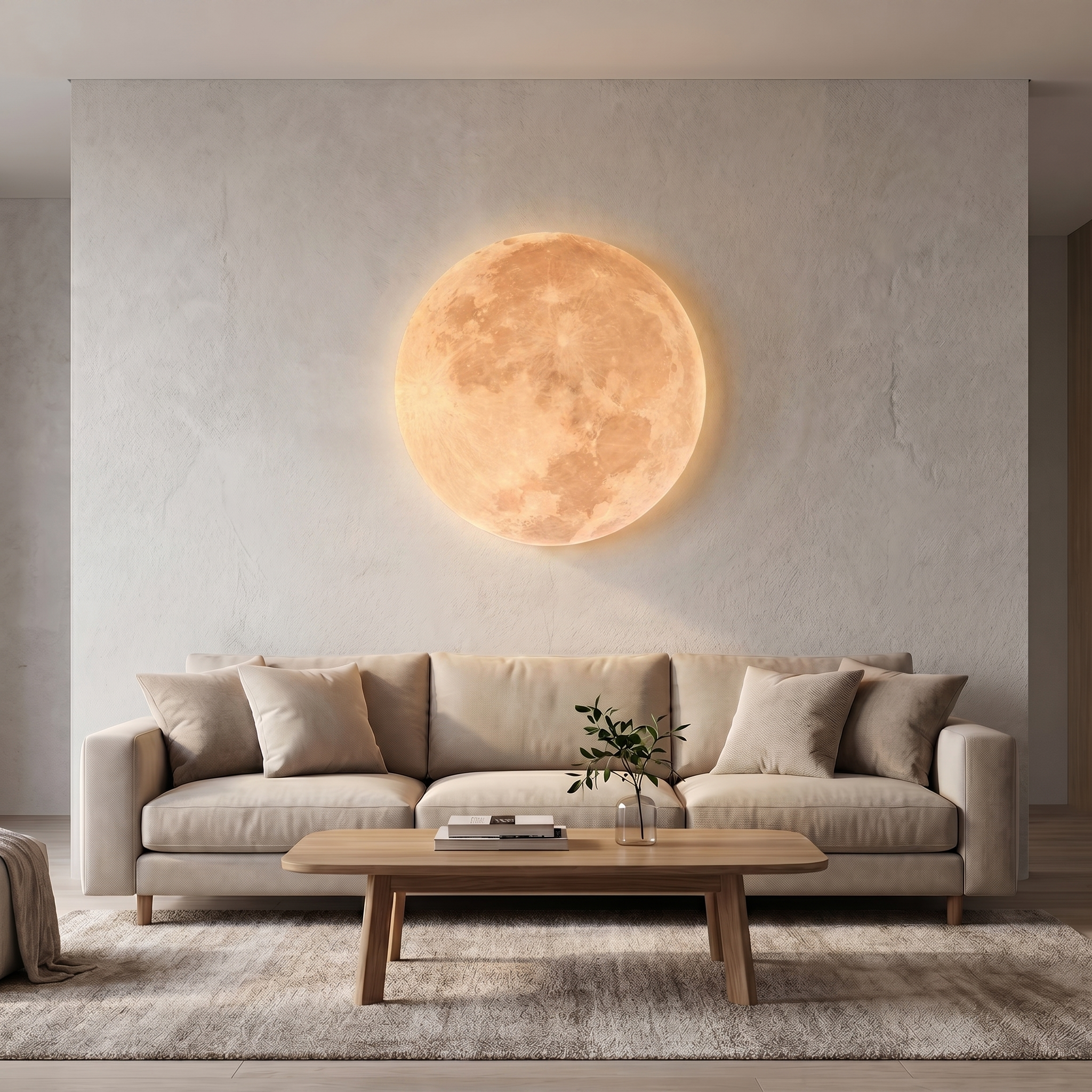 LunaGlow | Modern Dimmable LED Flush Mount Ceiling Light Fixture