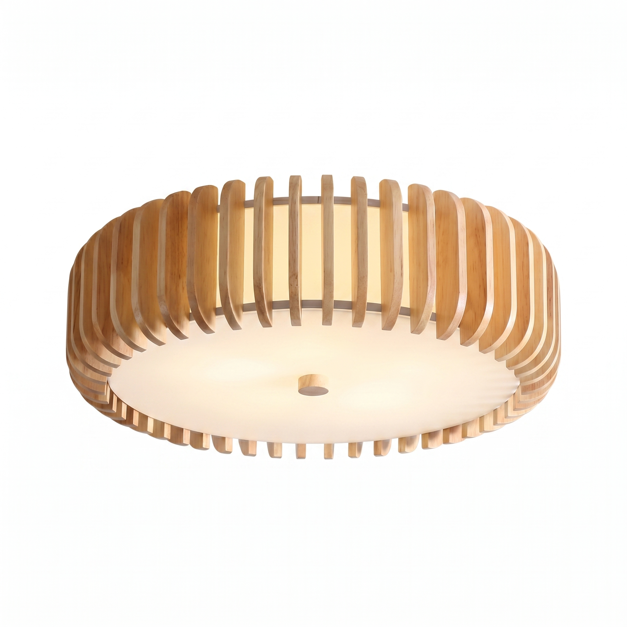 Elegant Wood Ceiling Light Fixture with Circular Design | Perfect Illumination for Dining Room and Living Spaces