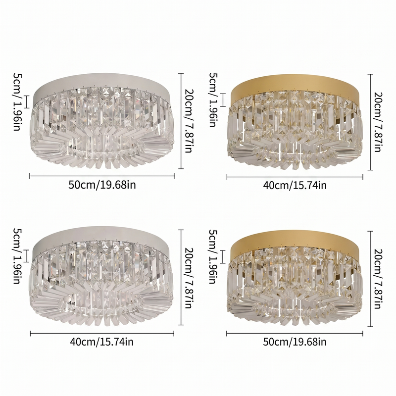 Elegant Crystal Ceiling Lamp | LED Ceiling Light Fixture with Changeable Colors | Modern Design for Living Room Ambiance