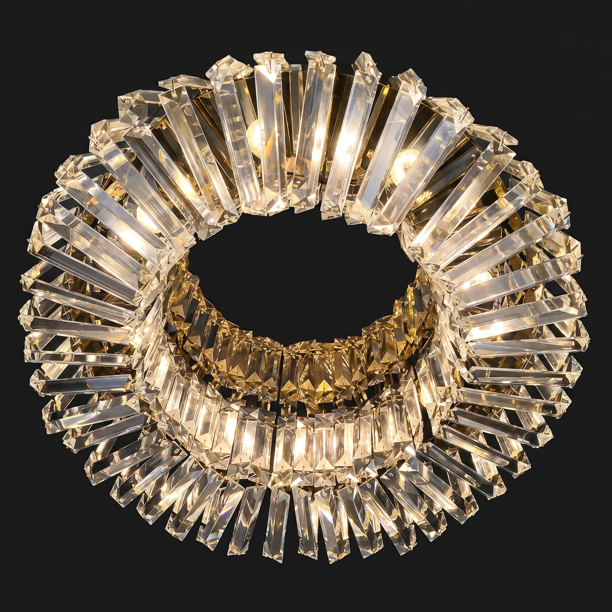 Elegant Crystal Ceiling Lamp | LED Ceiling Light Fixture with Changeable Colors | Modern Design for Living Room Ambiance