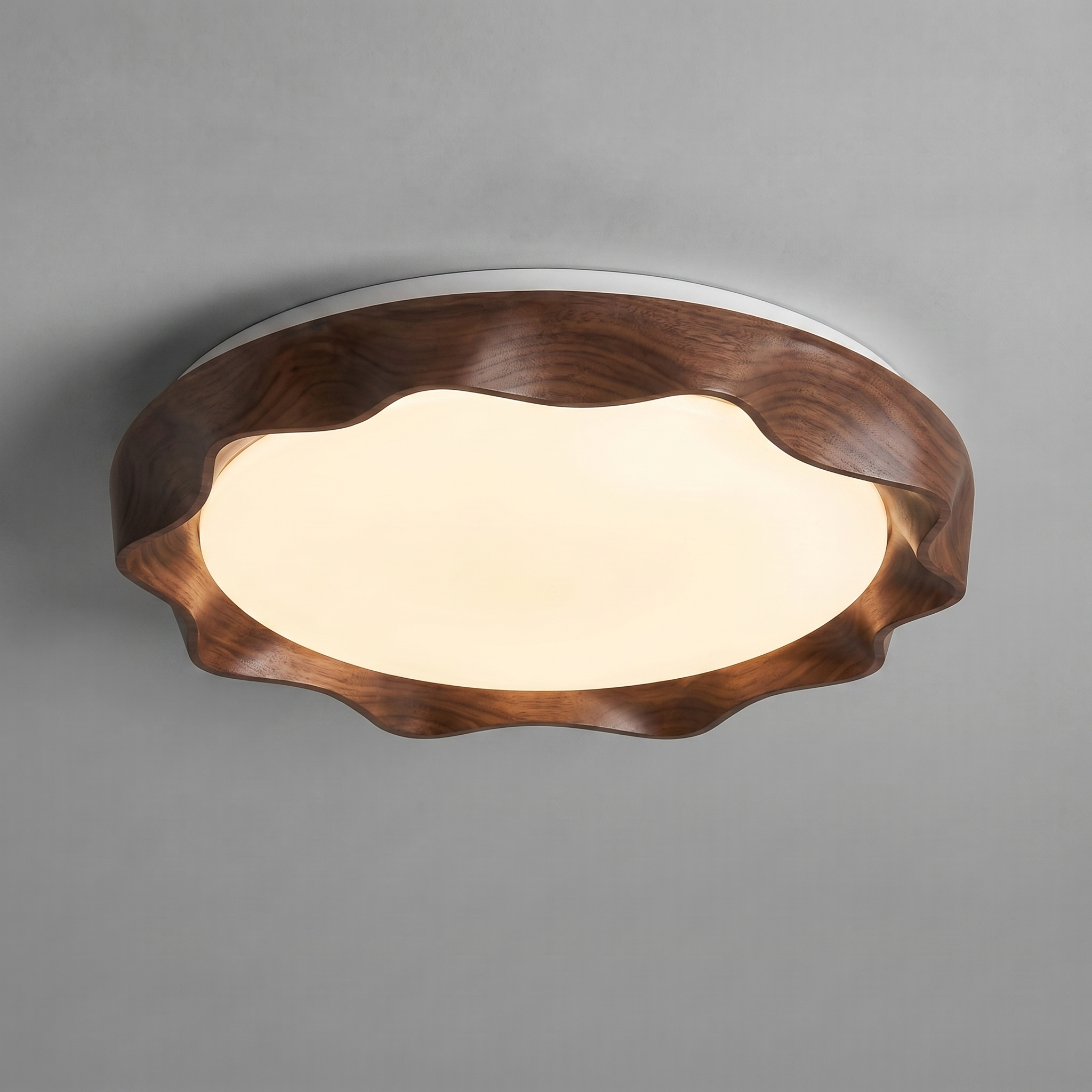 Nordic Wood Grain LED Flush Mount Ceiling Light