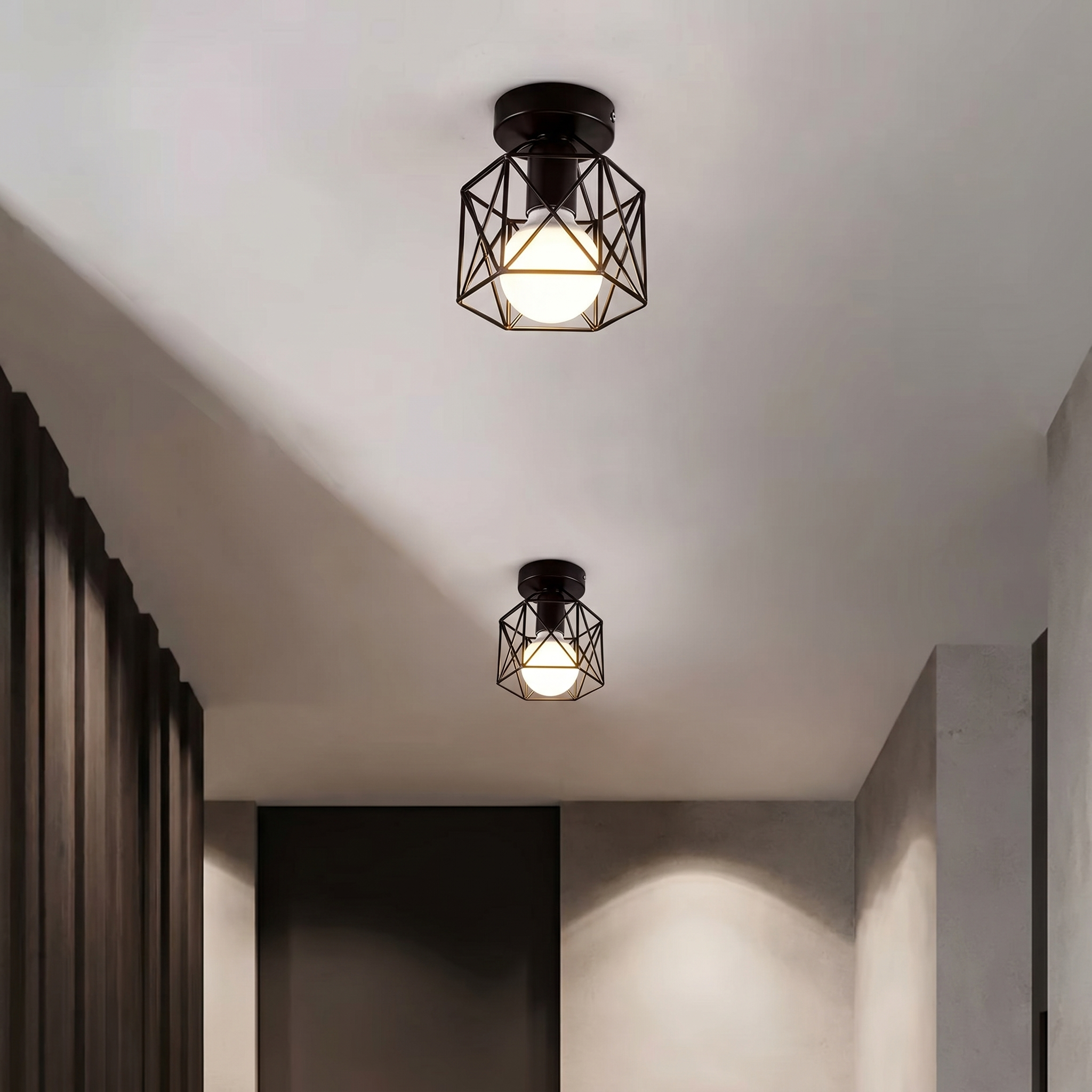 Modern Round Flush Mount Ceiling Light Fixture