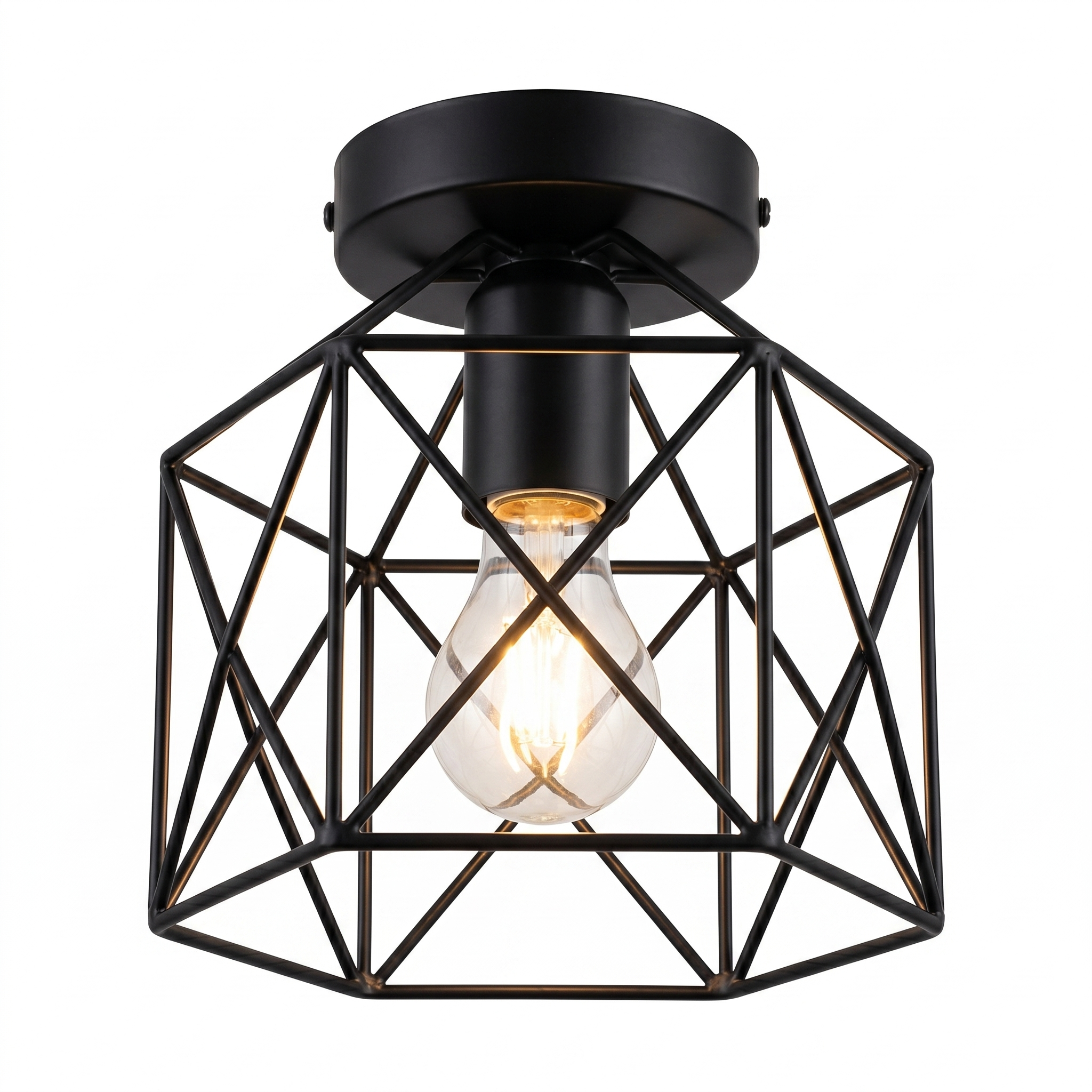 Modern Round Flush Mount Ceiling Light Fixture