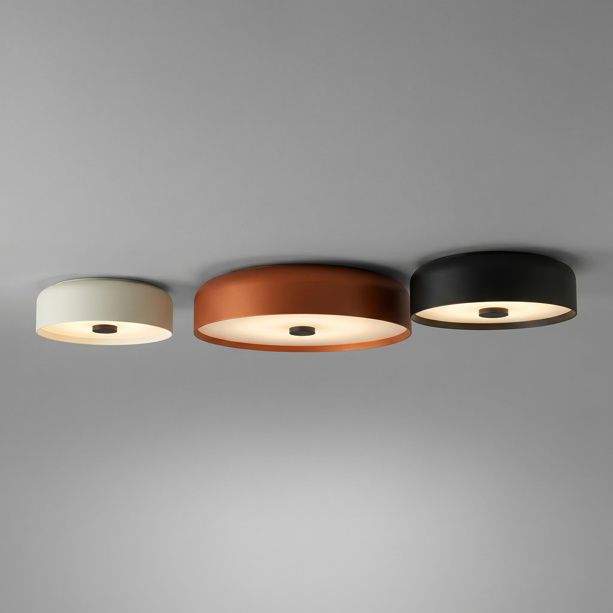 Modern Metal | Flush Mount Ceiling Light with Adjustable Brightness