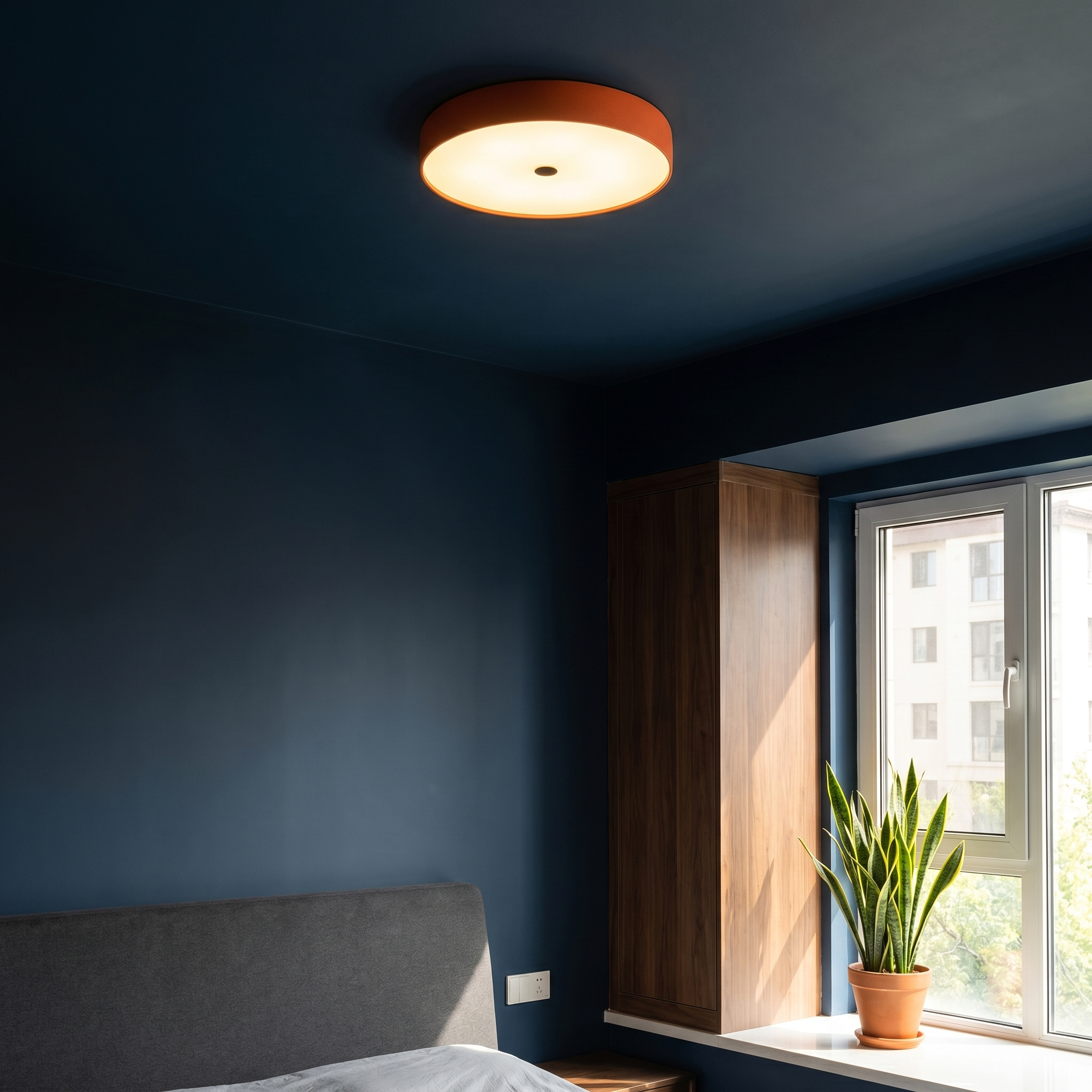Modern Metal | Flush Mount Ceiling Light with Adjustable Brightness