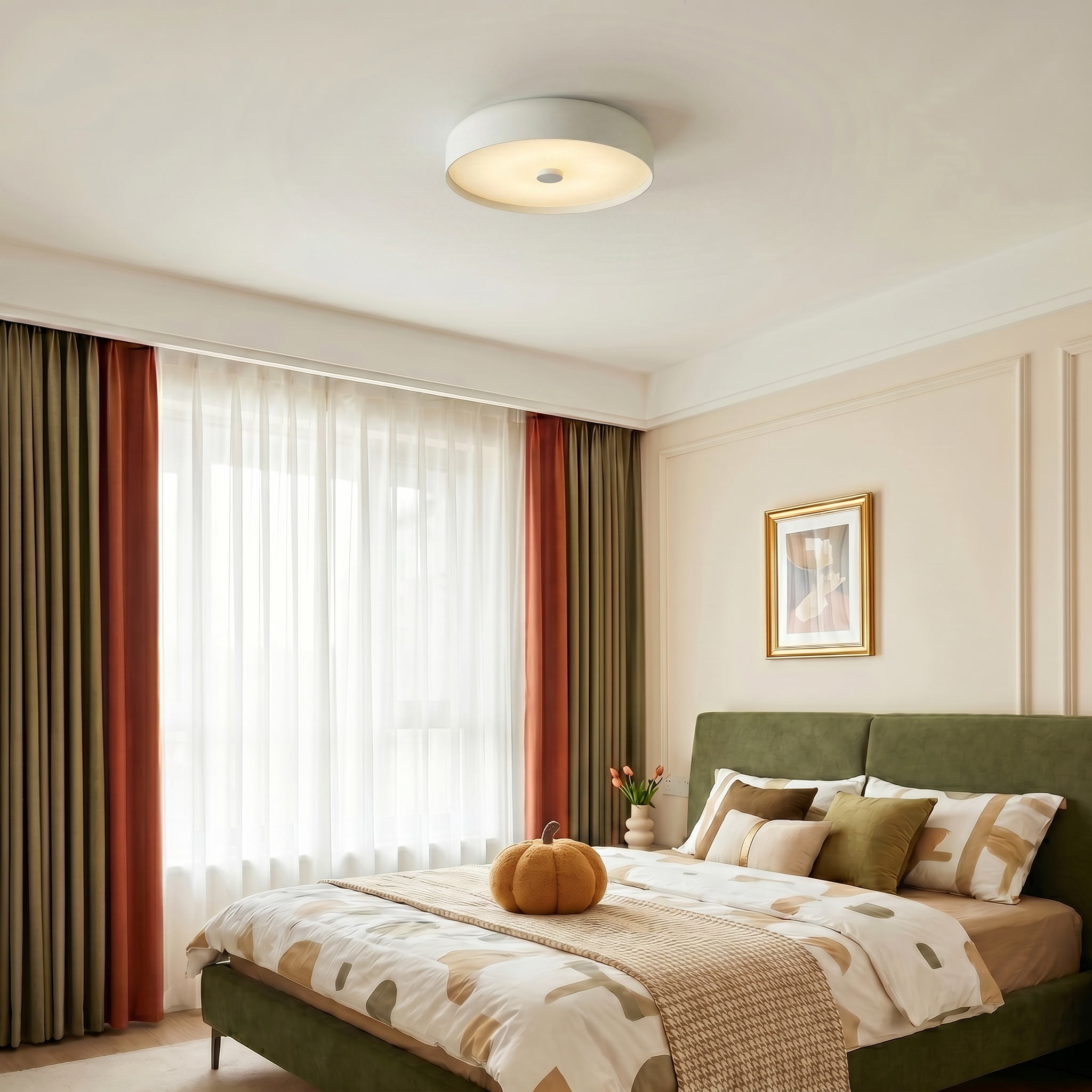 Modern Metal | Flush Mount Ceiling Light with Adjustable Brightness