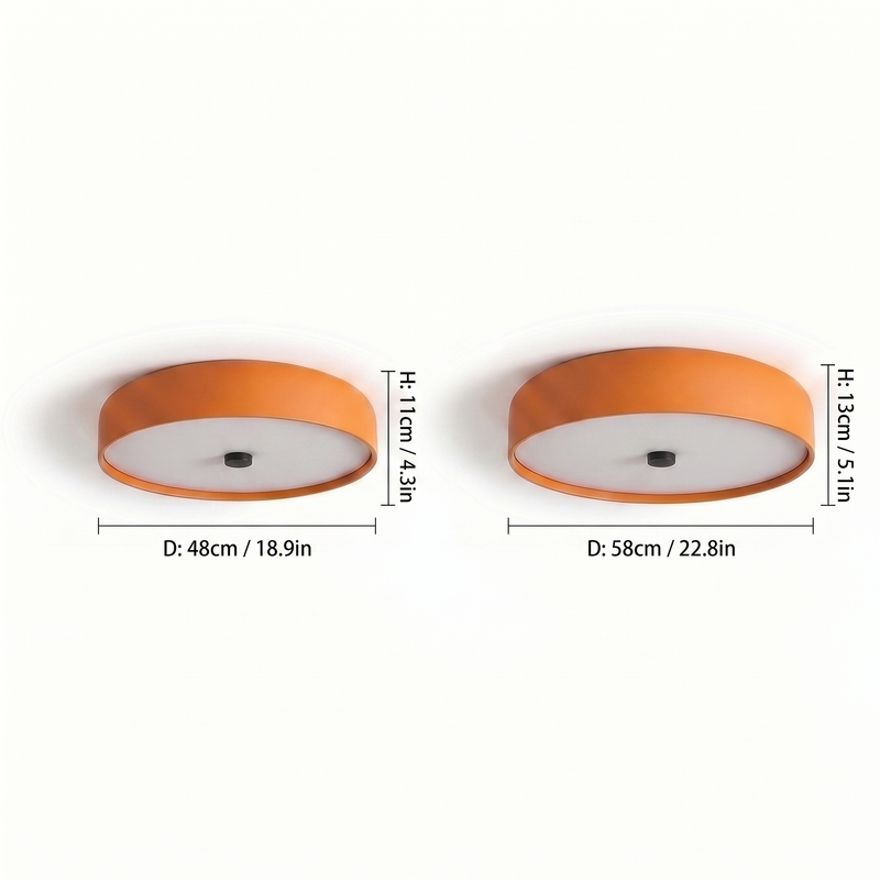Modern Metal | Flush Mount Ceiling Light with Adjustable Brightness