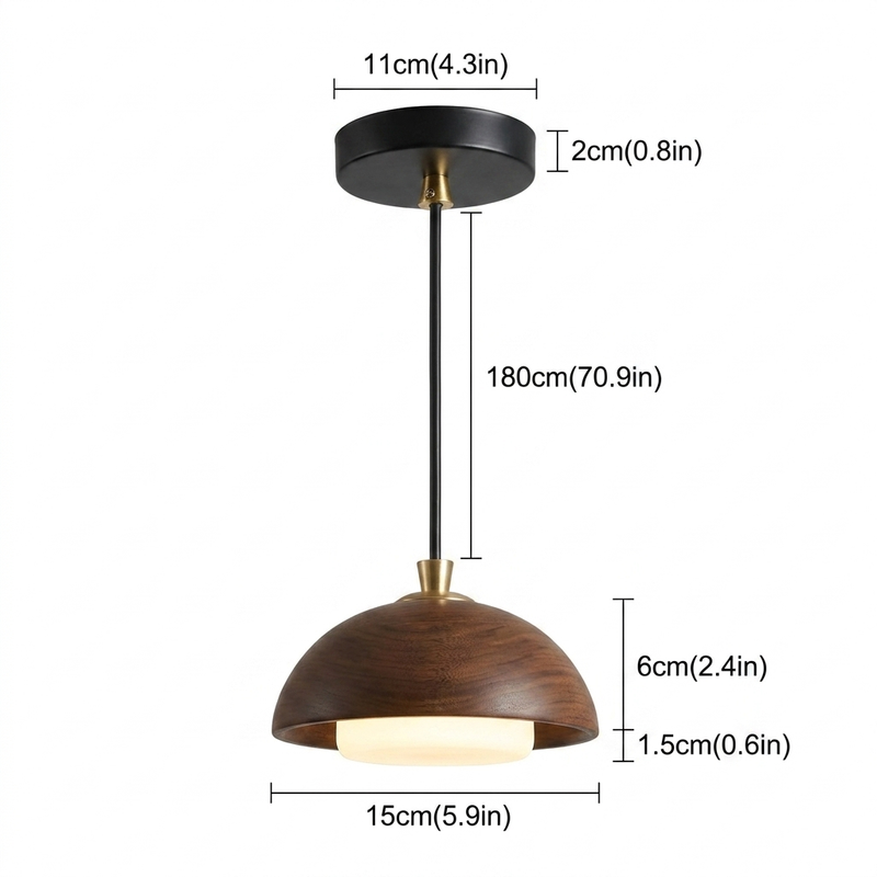 NordicWood | Elegant Simple LED Pendant Lamp for Kitchen and Dining