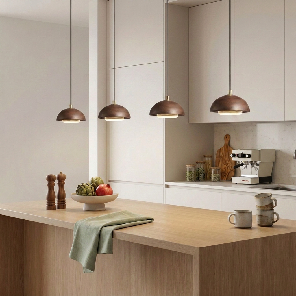 NordicWood | Elegant Simple LED Pendant Lamp for Kitchen and Dining