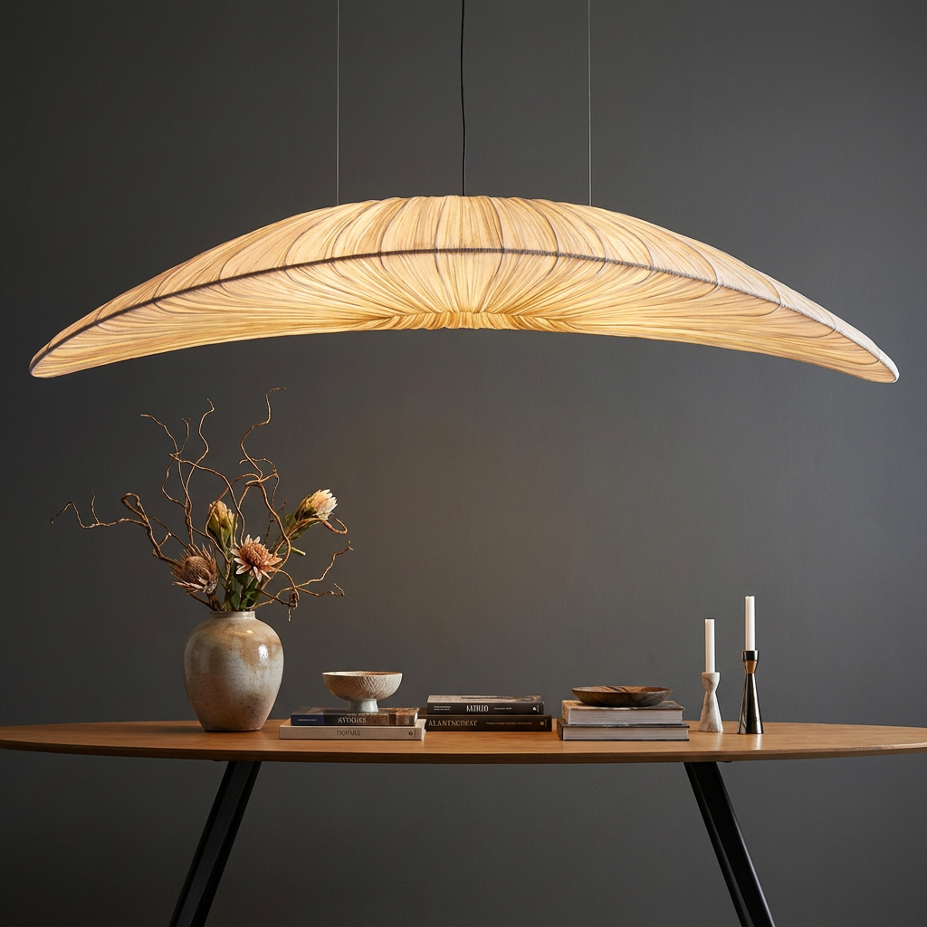 NordicWeave | Elegant Modern Fabric Dining Room Chandelier Light