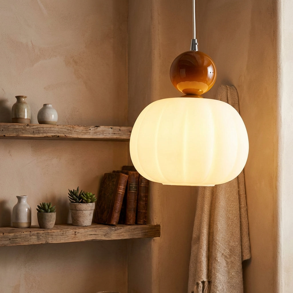 ArtDecoGlow | Elegant Vintage Glass Pendant Light Ceiling Fixture