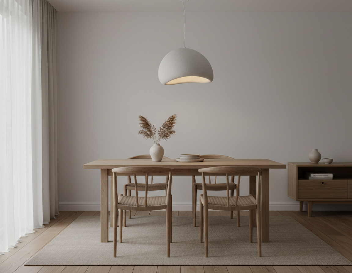 WabiSabiGlow | Elegant Organic LED Kitchen Pendant Lighting Fixture