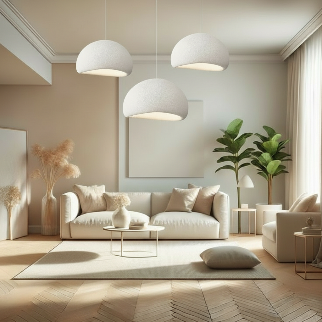 WabiSabiGlow | Elegant Organic LED Kitchen Pendant Lighting Fixture