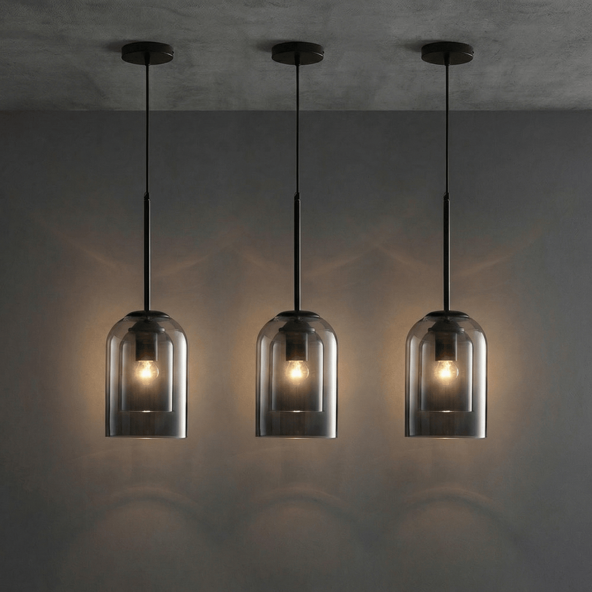Modern Glass Pendant Light for Kitchen, Bedside & Commercial Spaces | Lunaris - Kelvinum