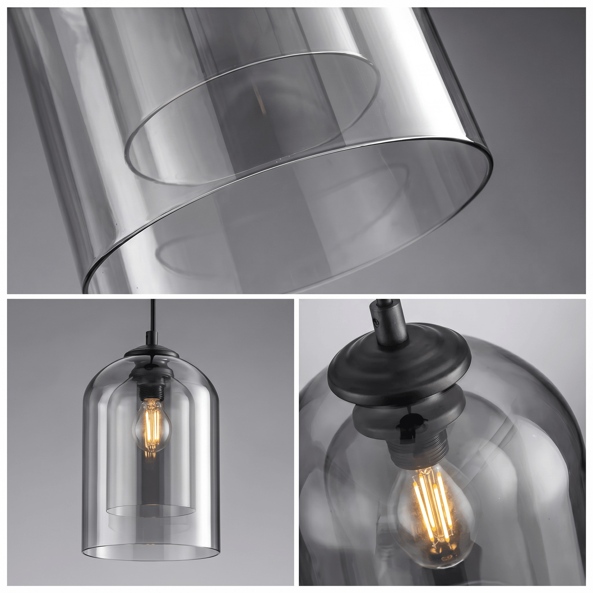 Modern Glass Pendant Light for Kitchen, Bedside & Commercial Spaces | Lunaris - Kelvinum