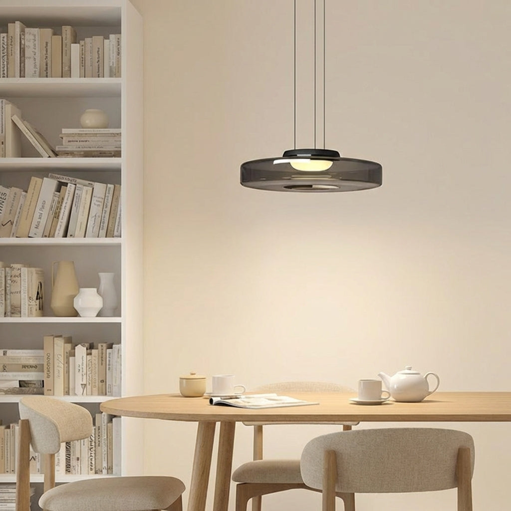 Luminara | Dynamic Amber Glass Kitchen Pendant Lighting Fixture