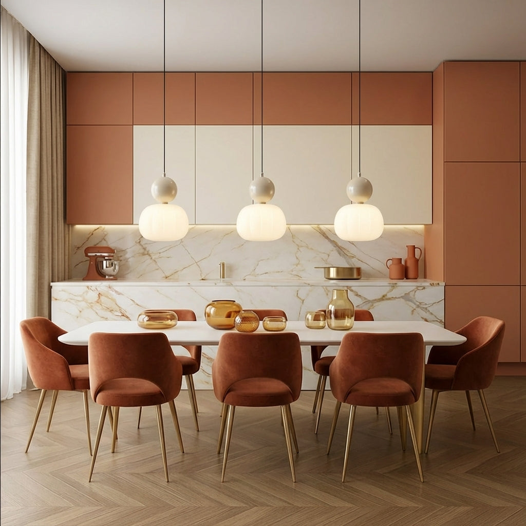 ArtDecoGlow | Elegant Vintage Glass Pendant Light Ceiling Fixture