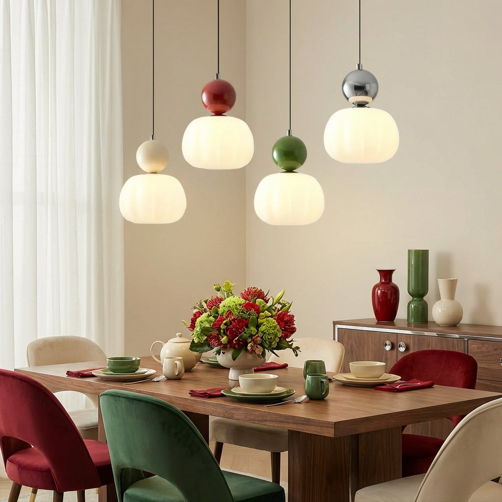 ArtDecoGlow | Elegant Vintage Glass Pendant Light Ceiling Fixture