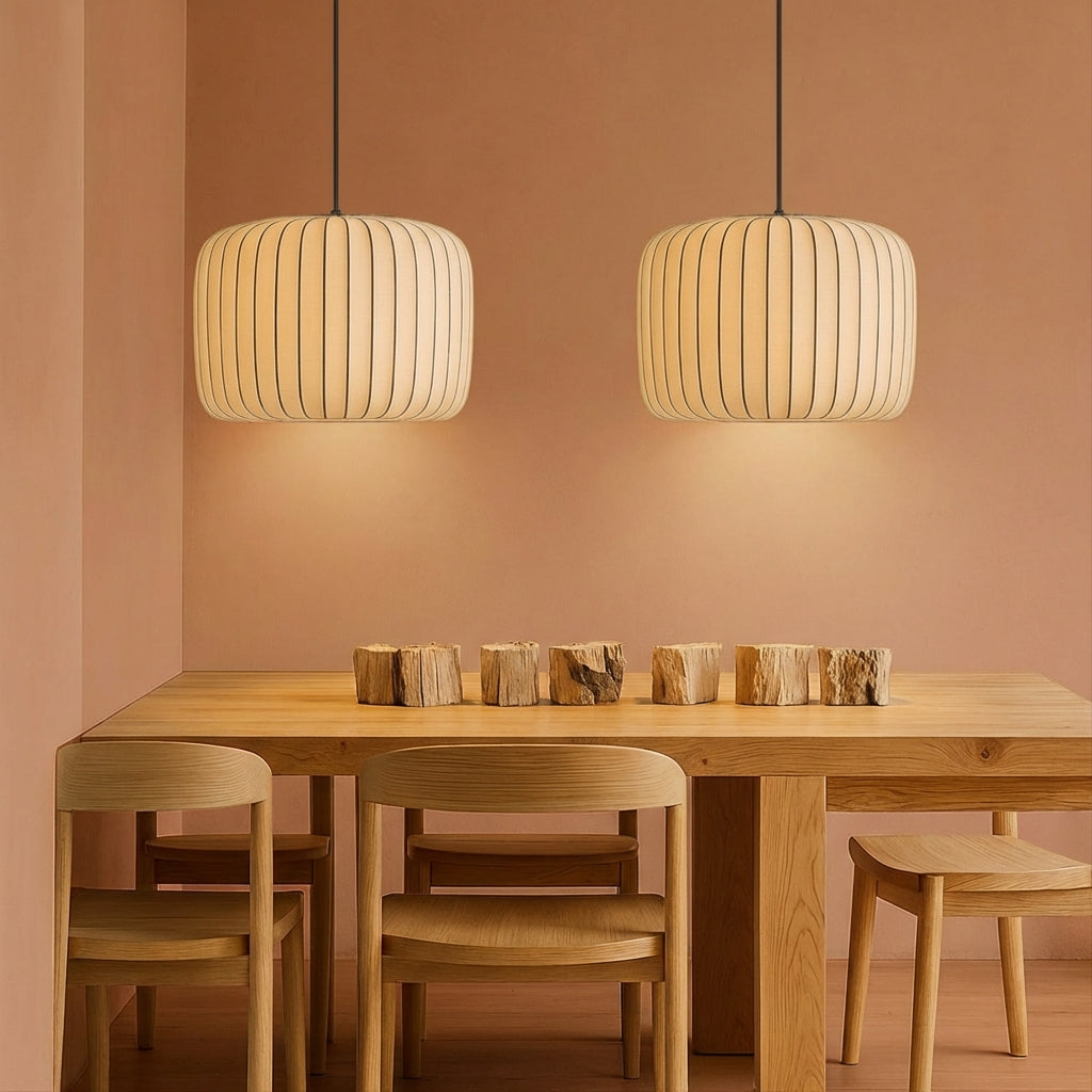 SilkAura | Elegant Contemporary Silk Kitchen Pendant Light Fixture