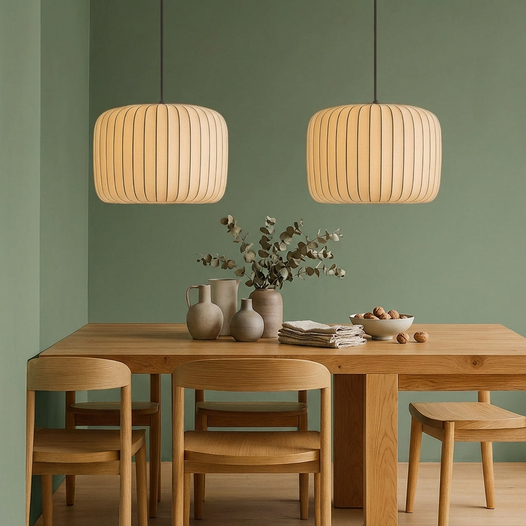 SilkAura | Elegant Contemporary Silk Kitchen Pendant Light Fixture