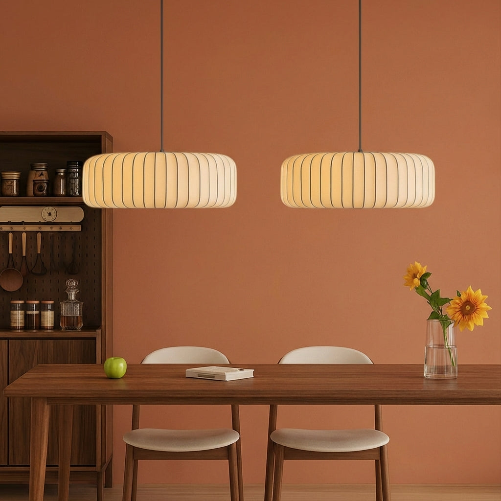 SilkAura | Elegant Contemporary Silk Kitchen Pendant Light Fixture